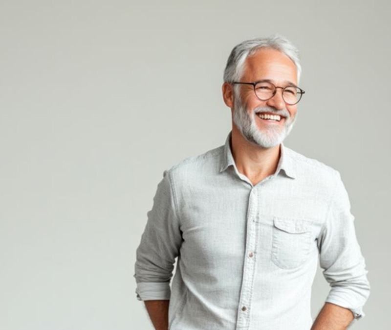 Portrait of confident, smiling senior man