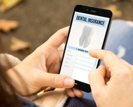 Dental insurance forms on smartphone