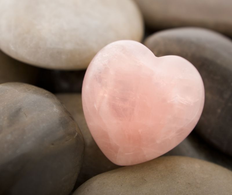 Heart shaped rock representing holistic approach