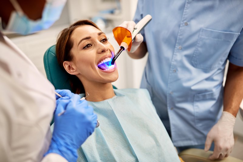 patient getting dental filling in Beachwood